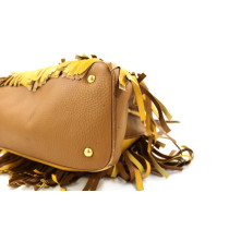 Miu Miu Shopping Pelle Marrone Giallo