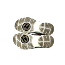 Chanel Sneakers Tela e Pelle Arancio e Bianca