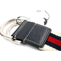 Gucci Cintura Tela Bianca, Blu e Rossa