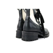 Dior Stivaletti Tela e Pelle Beige e Nero