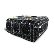 Dior Lady Dior Mini Tessuto Nero e Bianco