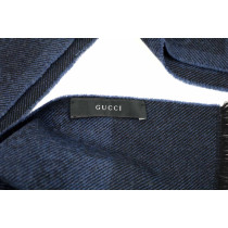 Gucci Sciarpa Lana Blu Nera