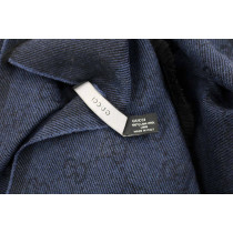 Gucci Sciarpa Lana Blu Nera