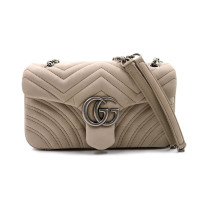 Gucci Marmont Pelle Scamosciata Tortora
