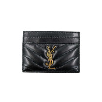Saint Laurent Portacarte Cassandre Pelle Nera
