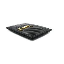 Saint Laurent Portacarte Cassandre Pelle Nera