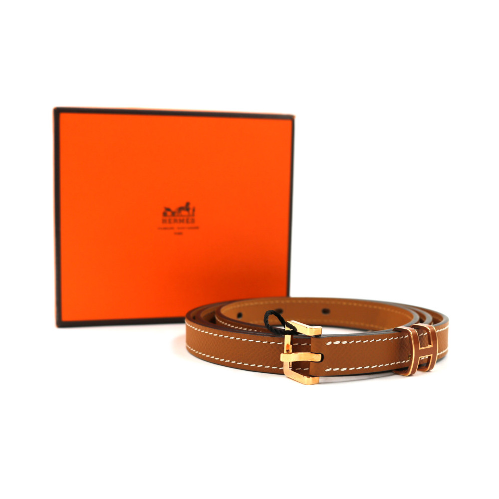 Hermes Cintura Pop Pelle di Vitello Gold