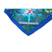 Hermes Foulard Carrè Maitres De La Foret Seta Multicolor Turchese