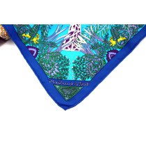 Hermes Foulard Carrè Maitres De La Foret Seta Multicolor Turchese