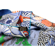 Hermes Foulard Carrè Sieste Au Paradis Seta Blu Multicolor