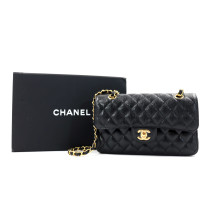 Chanel Classica 11.12 Small Double Flap Pelle Caviar Nera