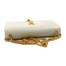 Saint Laurent Kate MM Pelle Grain De Poudre Blanc Vintage