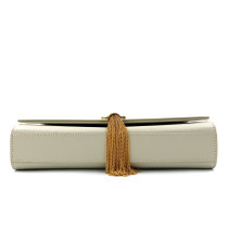 Saint Laurent Kate MM Pelle Grain De Poudre Blanc Vintage
