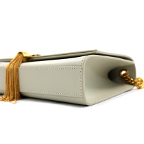 Saint Laurent Kate MM Pelle Grain De Poudre Blanc Vintage