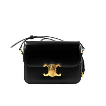 Celine Triomphe Teen Pelle di Vitello Nera