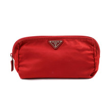 Prada Pochette Cosmetic Nylon Rosso