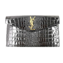Saint Laurent Uptown Busta Pelle Stampa Cocco Nero