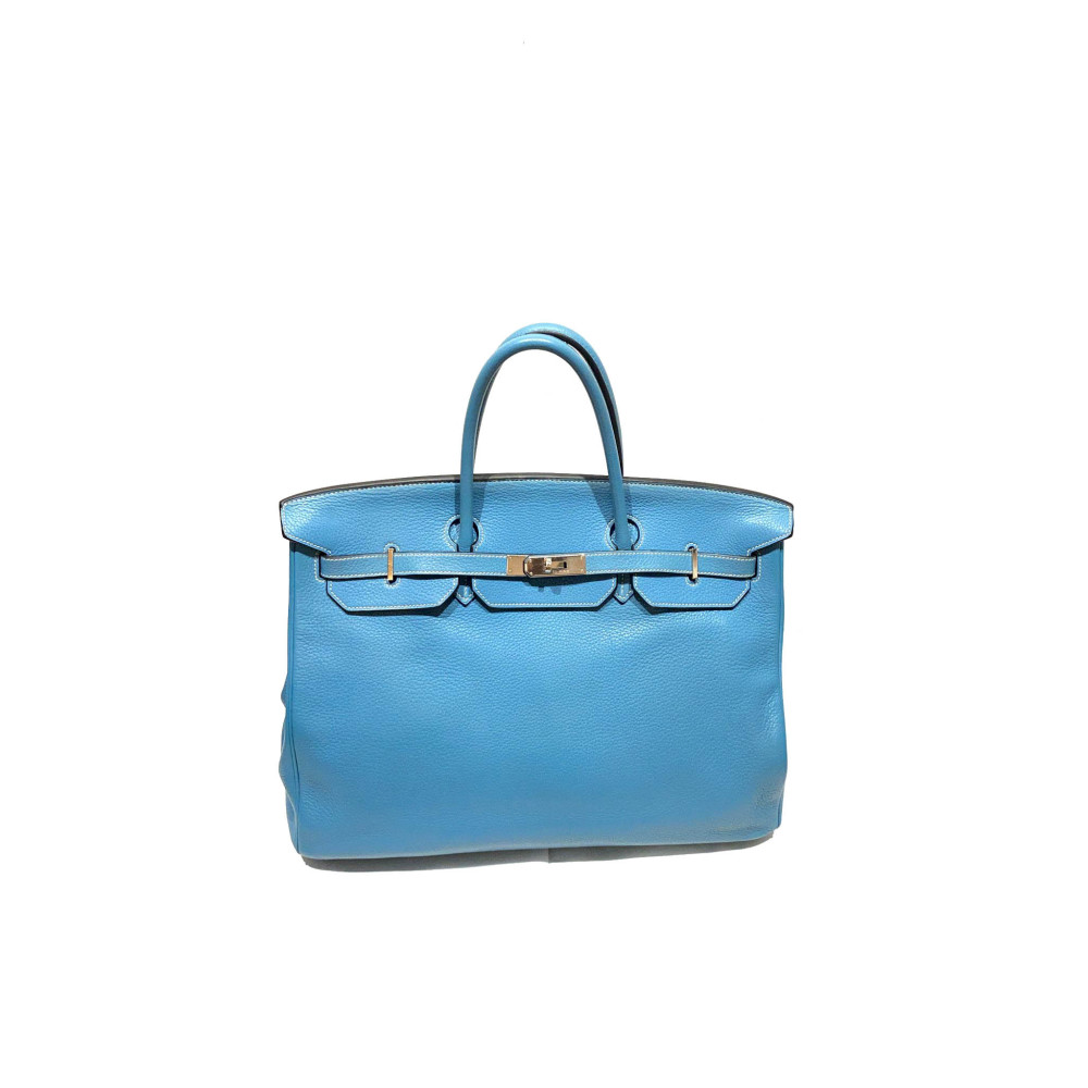 Hermes Birkin 40 Leder Blau
