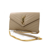 Saint Laurent Cassandre Pelle Beige