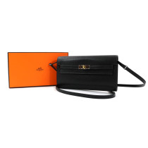 Hermes Kelly To Go Pochette Pelle Nera