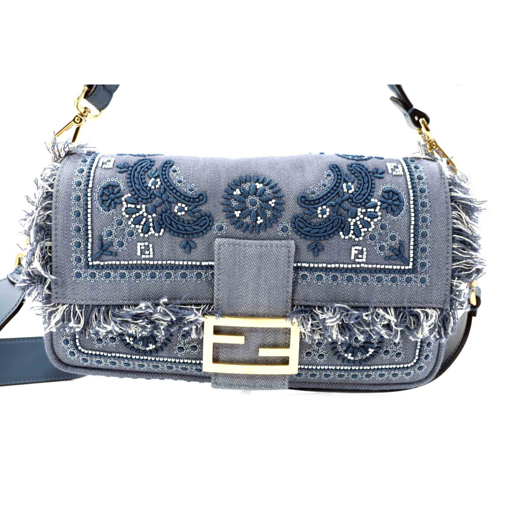 Fendi Baguette Denim Blue