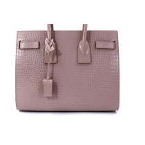 Saint Laurent Sac de Jour Medium Pelle Stampa Cocco Rosa Chiaro