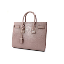 Saint Laurent Sac de Jour Medium Pelle Stampa Cocco Rosa Chiaro