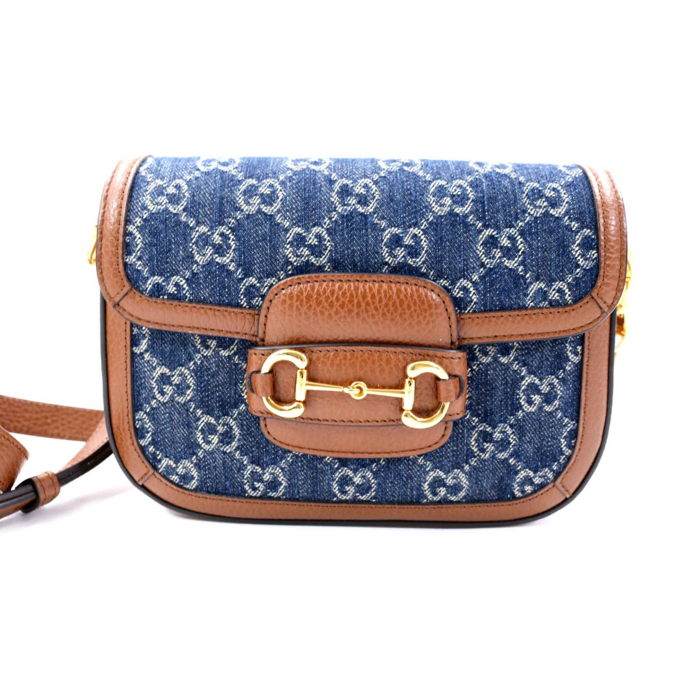 Gucci Horsebit 1955 Denim Blu