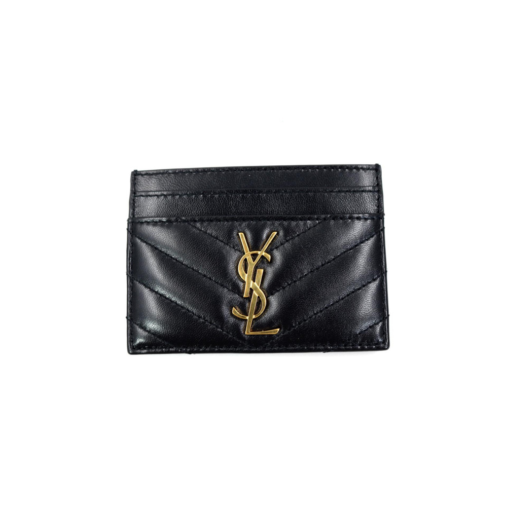 Saint Laurent Portacarte Pelle Nera