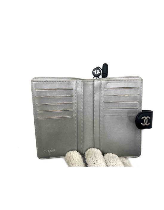 Chanel Portafoglio Camelie Pelle Nera