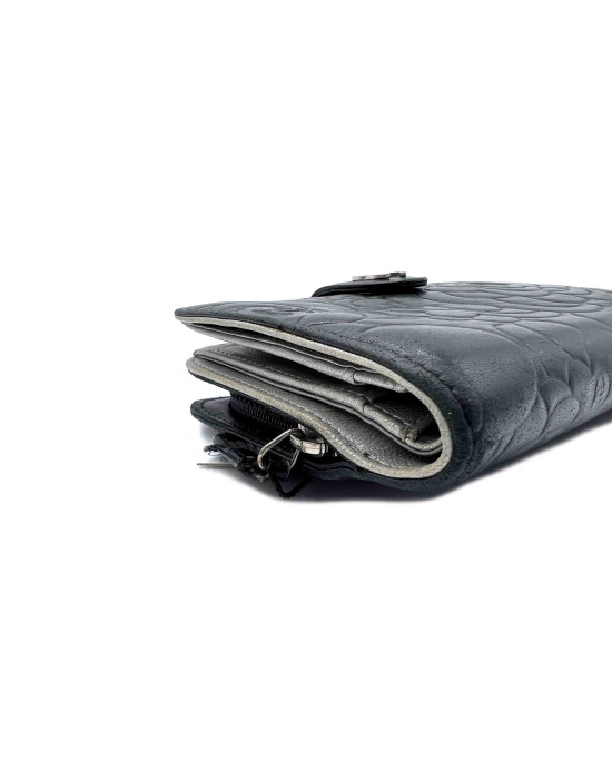 Chanel Portafoglio Camelie Pelle Nera
