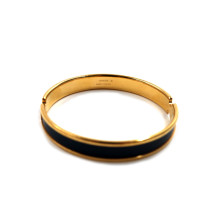 Hermès Bracciale Olympe Metallo Nero e Oro