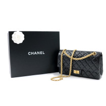 Chanel 2.55 Media Pelle Nera