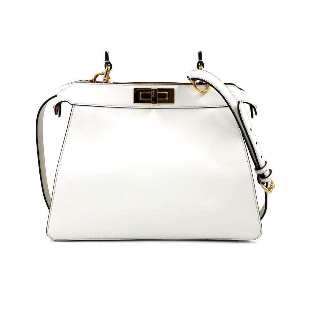 Fendi Peekaboo Cuir Blanc