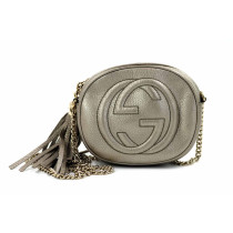 Gucci Soho Chain Mini Disco Pelle Oro