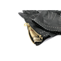 Burberry Guanti Pelle di Cervo Nero