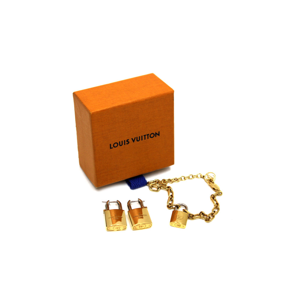 Louis Vuitton Parure Bracciale e Orecchini Metallo Oro
