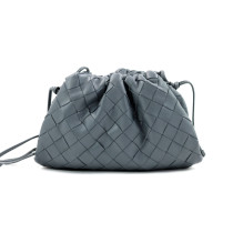 Bottega Veneta Pouch Mini Pelle Intrecciata Grigia