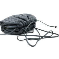 Bottega Veneta Pouch Mini Pelle Intrecciata Grigia