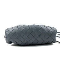 Bottega Veneta Pouch Mini Pelle Intrecciata Grigia