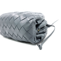 Bottega Veneta Pouch Mini Pelle Intrecciata Grigia