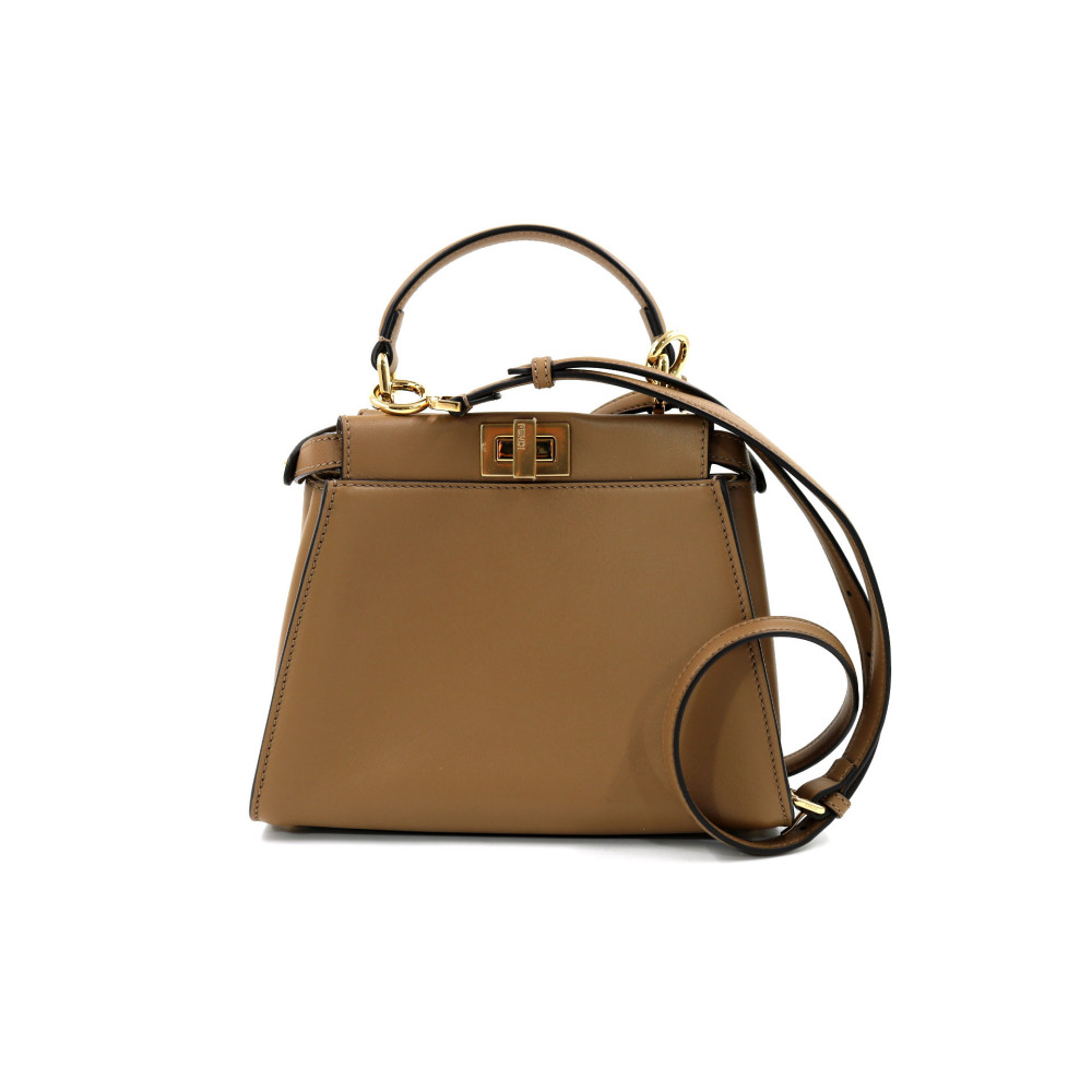 Fendi Peekaboo Mini Pelle Tabacco