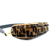 Fendi Baguette Montone e Pelle Marrone e Nero