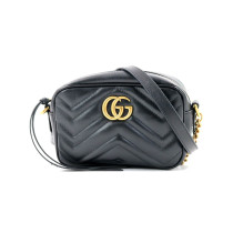 Gucci Sac à bandoulière GG Marmont Mini Cuir Noir