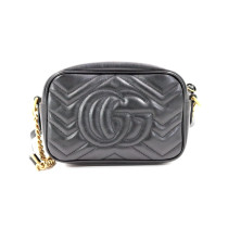 Gucci Sac à bandoulière GG Marmont Mini Cuir Noir