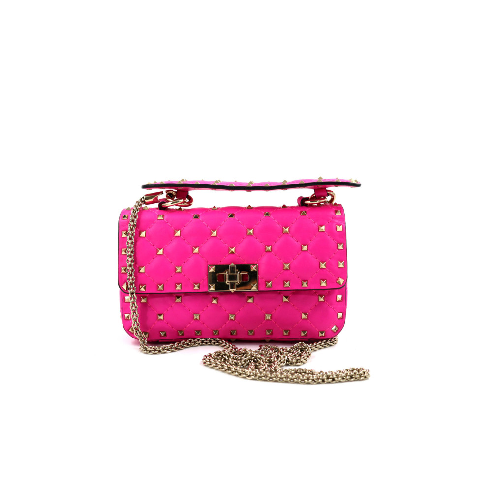 Valentino Rockstud Spike Pelle Fucsia