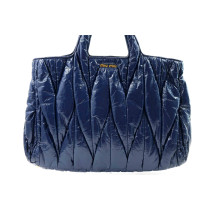 Miu Miu Tote Twisted Vernis Blu