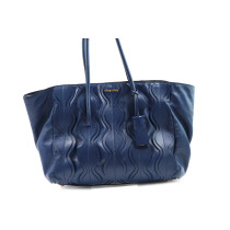 Miu Miu Wave Tote Pelle Blu