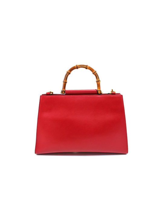 Gucci Shopping Bamboo Pelle Rosso