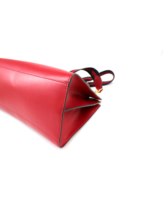 Gucci Shopping Bamboo Pelle Rosso